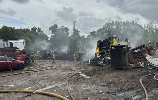 Firefighters Tame Vehicular Inferno at North Austin Salvage Yard, One Injured