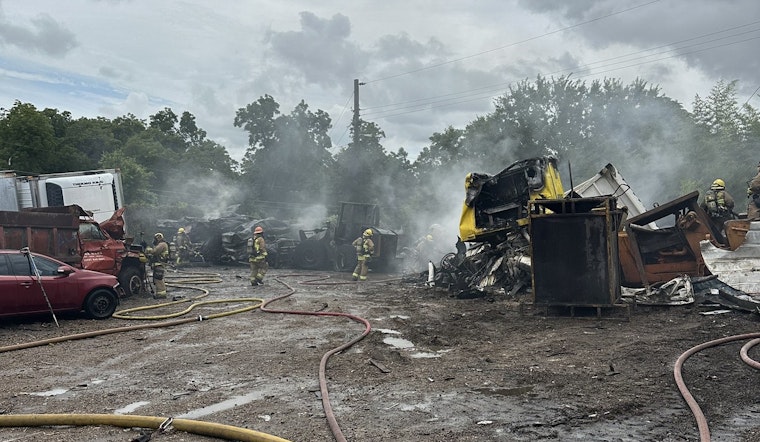 Firefighters Tame Vehicular Inferno at North Austin Salvage Yard, One Injured