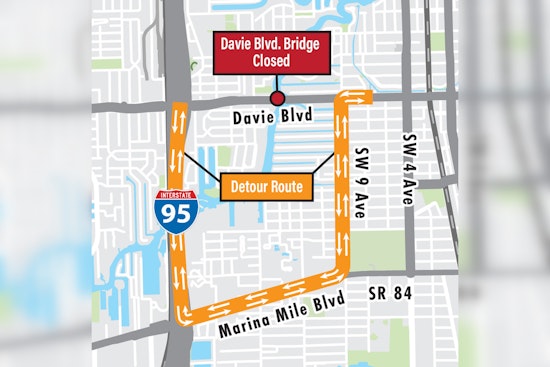 Fort Lauderdale’s Davie Boulevard Bridge Set for Nighttime Closure for Maintenance Work