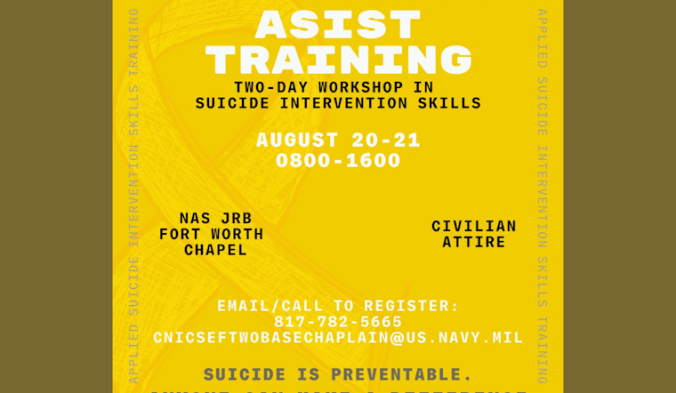 Fort Worth Community Invited to Participate in Suicide Intervention and Alertness Training Sessions