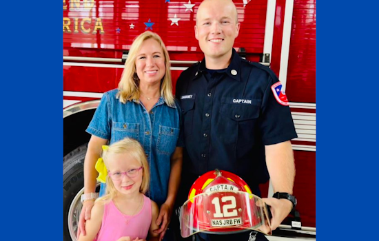 Fort Worth Naval Air Station Celebrates Firefighter's Promotion to Captain at Pinning Ceremony