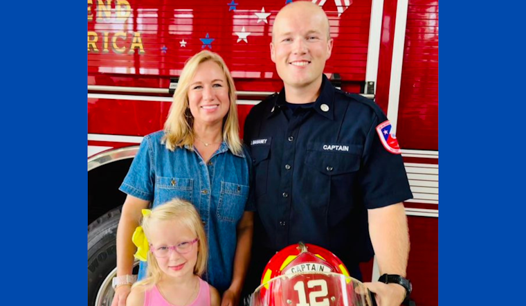 Fort Worth Naval Air Station Celebrates Firefighter's Promotion to Captain at Pinning Ceremony