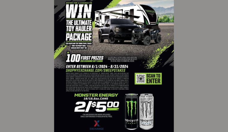 Fort Worth's NAS JRB Announces "Ultimate Toy Hauler" Sweepstakes with Monster Energy for Military Community