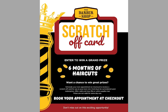 Fort Worth's NAS JRB Barbershop Offers Scratch-Off Tickets for Haircut Prizes Until July 31