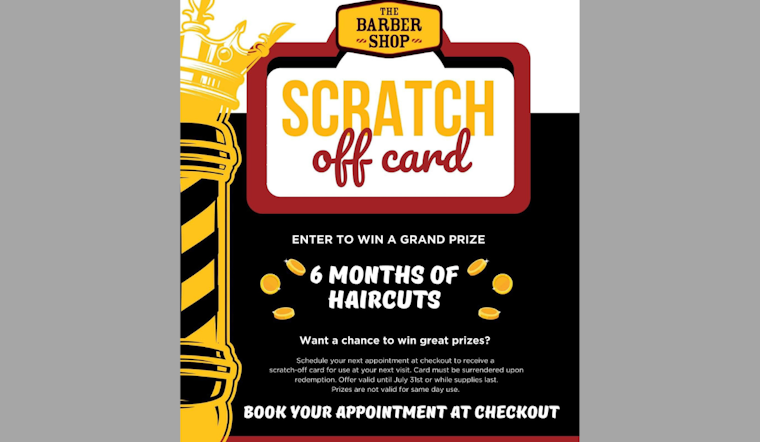 Fort Worth's NAS JRB Barbershop Offers Scratch-Off Tickets for Haircut Prizes Until July 31