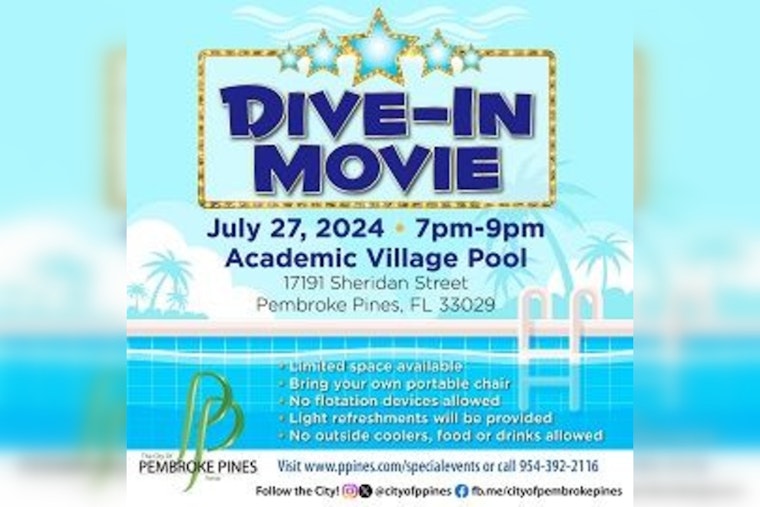 Free Dive-in Movie Night at Academic Village Pool in Pembroke Pines
