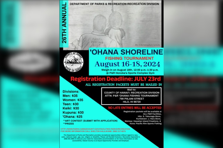 Get Hooked, Register Now for the 26th Annual ʻOhana Shoreline Fishing Tournament in Hawaii County