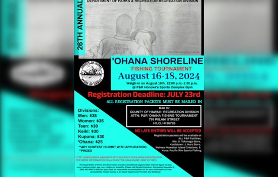 Get Hooked, Register Now for the 26th Annual ʻOhana Shoreline Fishing Tournament in Hawaii County