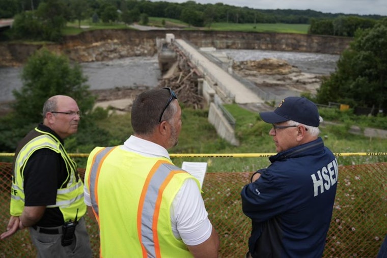 Governor Tim Walz Inspects Flood Damage in Blue Earth County as Rapidan Dam Threat Lingers
