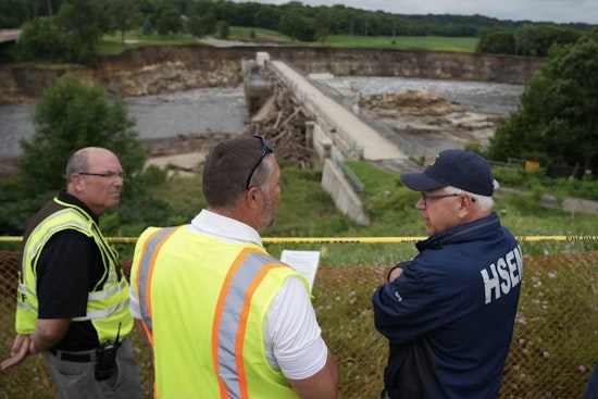 Governor Tim Walz Inspects Flood Damage in Blue Earth County as Rapidan Dam Threat Lingers