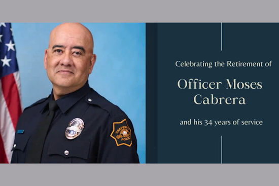 Grapevine Celebrates Officer Moses Cabrera's Retirement After 34 Years of Service
