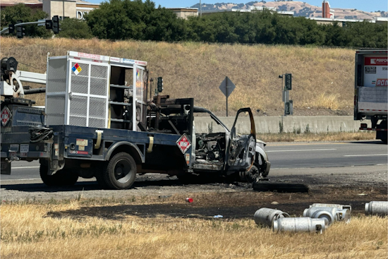 Highway 101 Southbound Near Gilroy Reopens After Propane Truck Fire Causes Delays