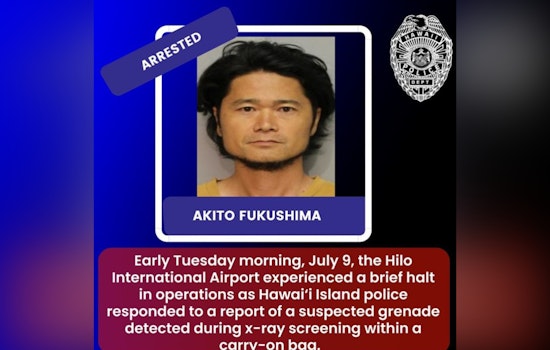 Hilo International Airport Evacuated as TSA Discovers Two Grenades in Passenger's Luggage, Leading to Arrest of Japanese National