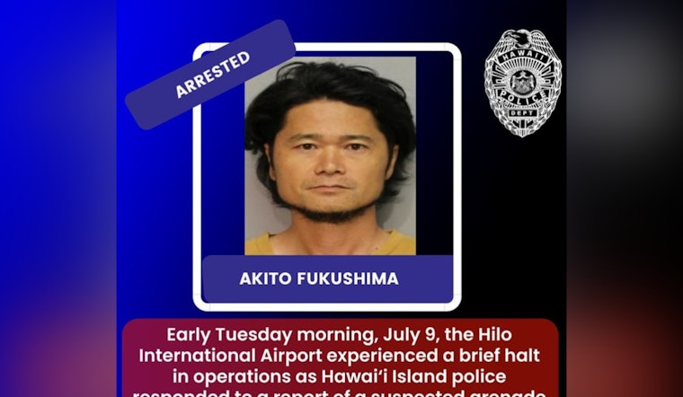 Hilo International Airport Evacuated as TSA Discovers Two Grenades in Passenger's Luggage, Leading to Arrest of Japanese National