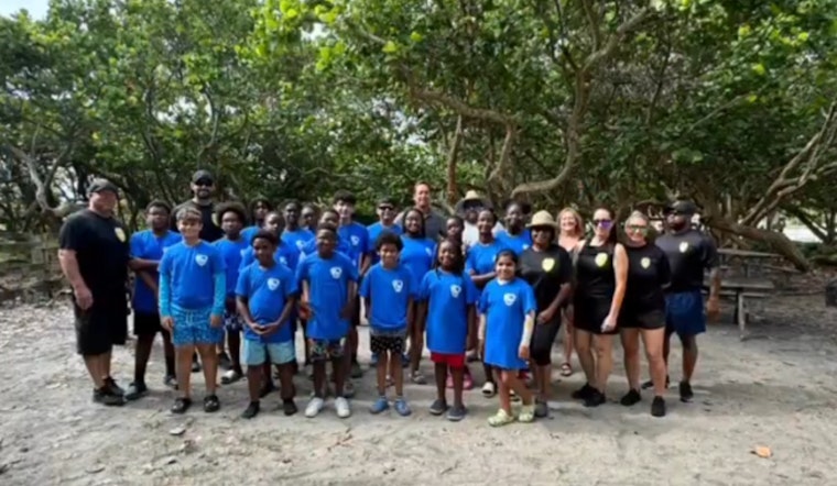 Hollywood and Miramar Police Partner with Youth to Beautify North Beach Park