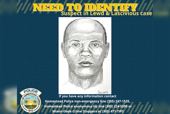 Homestead Police Seek Public's Help to Catch Suspect in Attempted Child Abduction and Indecent Exposure Case