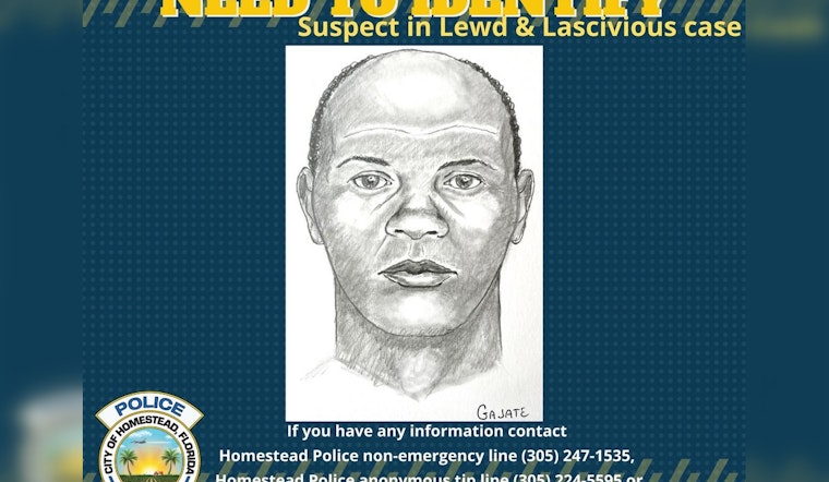 Homestead Police Seek Public's Help to Catch Suspect in Attempted Child Abduction and Indecent Exposure Case