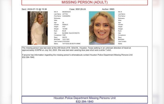Houston Police and Community Rally in Search for Missing Mother Cassandra Lettau