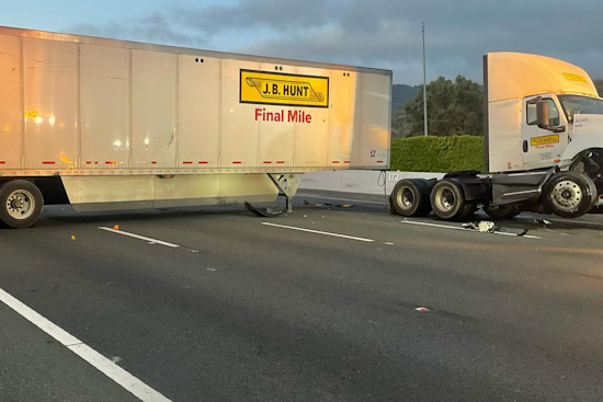I-680 Northbound Lanes Blocked Following Collision of Two Big Rigs Near Livorna Road