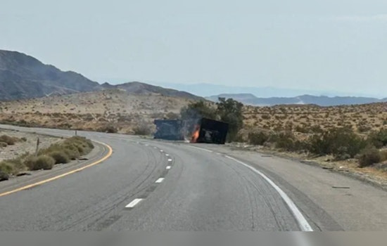 Interstate 15 Shut Down Near Nevada-California Border Due to Semi-Truck Fire, Disrupting Travel Plans