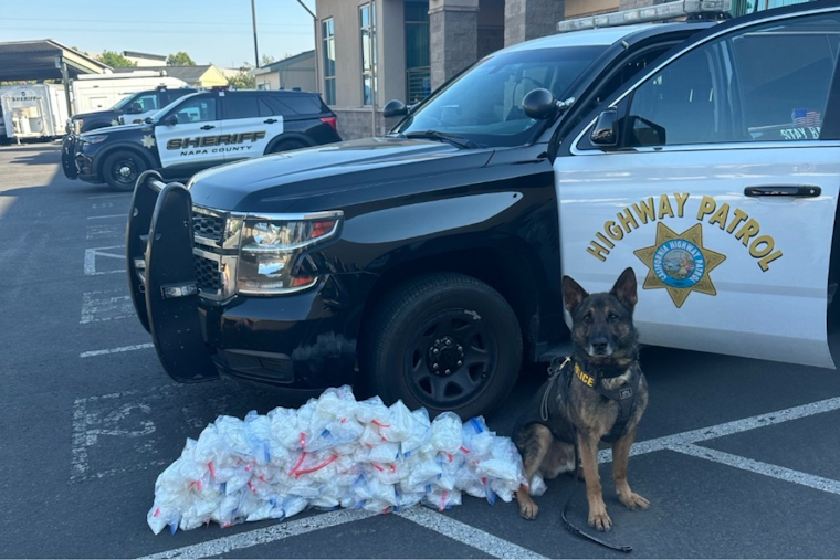 K9 "Champ" Assists in Seizing $250,000 Worth of Meth on California Highway in Napa County