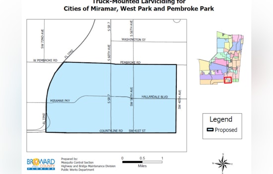 Trucks Roll Out in Miramar, West Park, and Pembroke Park for Nightly Mosquito Control Ops Using Eco-Friendly VectoBac WDG