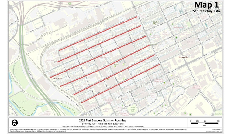 Knoxville's Fort Sanders Neighborhood Set for Summer Cleanup, City Warns Residents to Move Vehicles or Face Towing