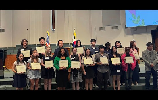 Korean Central United Methodist Church of Dallas Awards Scholarships to Irving Police Employees' Children