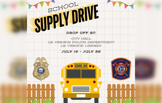 La Vergne Police and Fire Departments Host School Supply Drive to Support Local Students
