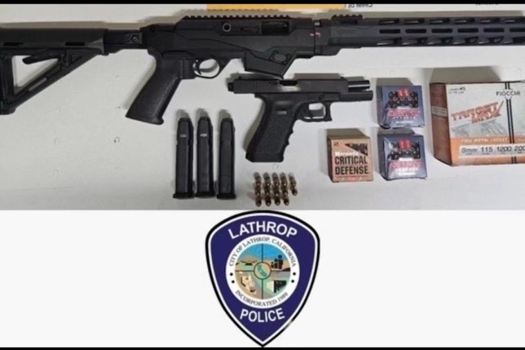 Lathrop Police Arrest 21-Year-Old Stockton Man for Possession of Illegal Firearms and Ammunition