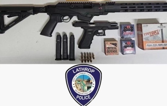 Lathrop Police Arrest 21-Year-Old Stockton Man for Possession of Illegal Firearms and Ammunition