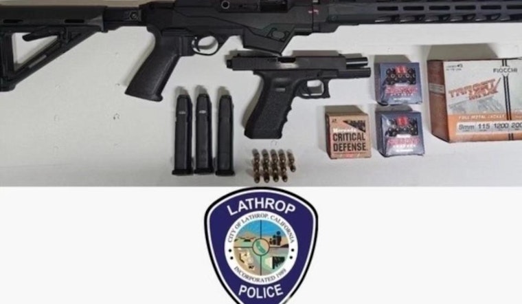 Lathrop Police Arrest 21-Year-Old Stockton Man for Possession of Illegal Firearms and Ammunition