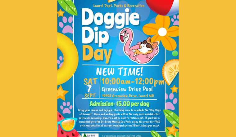 Laurel's Greenview Drive Pool to Host Doggie Dip Day for Pups and Owners Alike