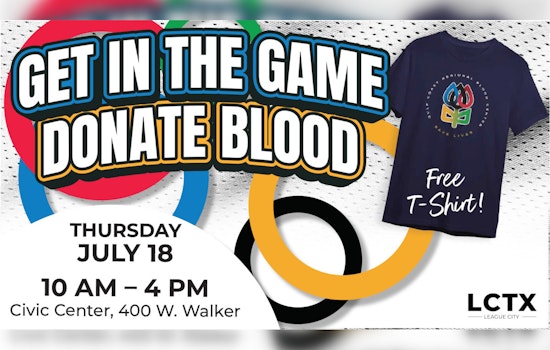 League City Calls for Heroes, Donate Blood and Save Lives at the Johnnie Arolfo Civic Center Drive