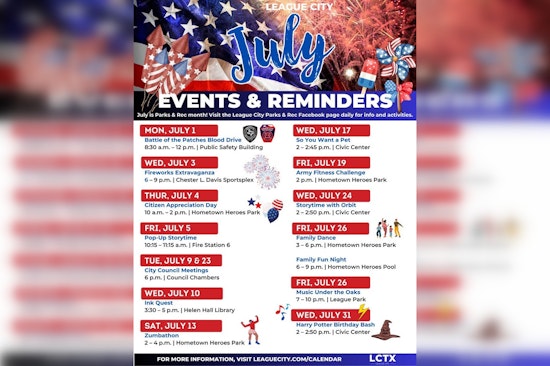 League City Unveils Convenient Events & Reminders List to Keep Locals Informed