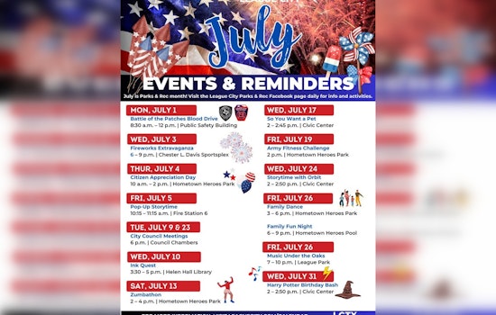 League City Unveils Convenient Events & Reminders List to Keep Locals Informed