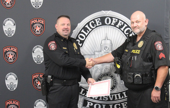 Lewisville Sergeant Honored with 20-Year Safe Driving Award for Exemplary Record