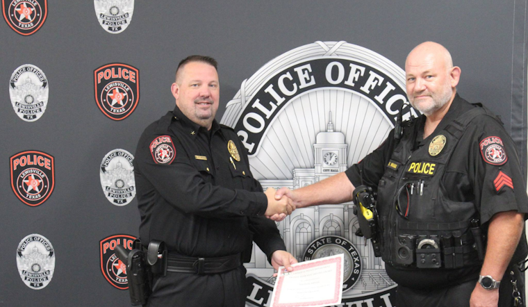 Lewisville Sergeant Honored with 20-Year Safe Driving Award for Exemplary Record