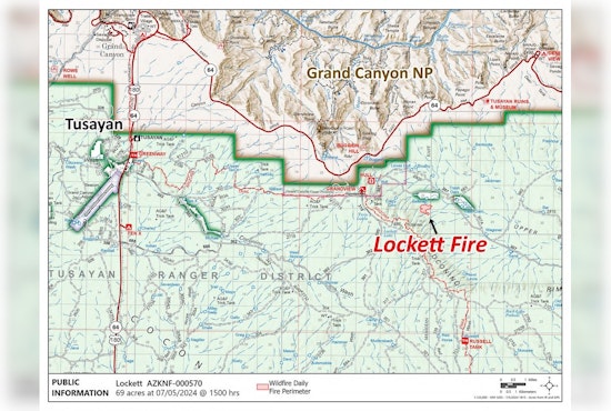 Lockett Fire Controlled, Strategic Firing Operations Planned Near Grand Canyon National Park
