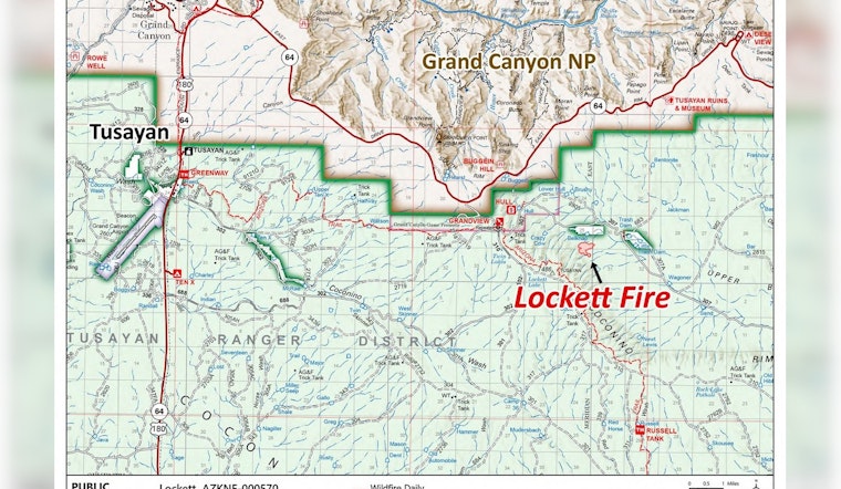 Lockett Fire Controlled, Strategic Firing Operations Planned Near Grand Canyon National Park