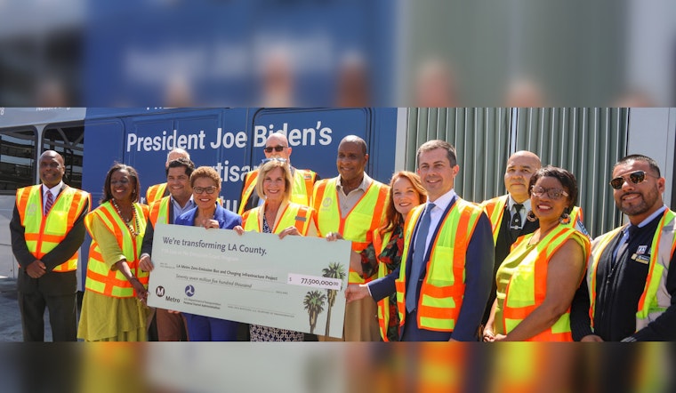 Los Angeles Prepares for 2028 Olympics with $80M Boost for Greener Buses, Showcased by Mayor Bass and Secretary Buttigieg