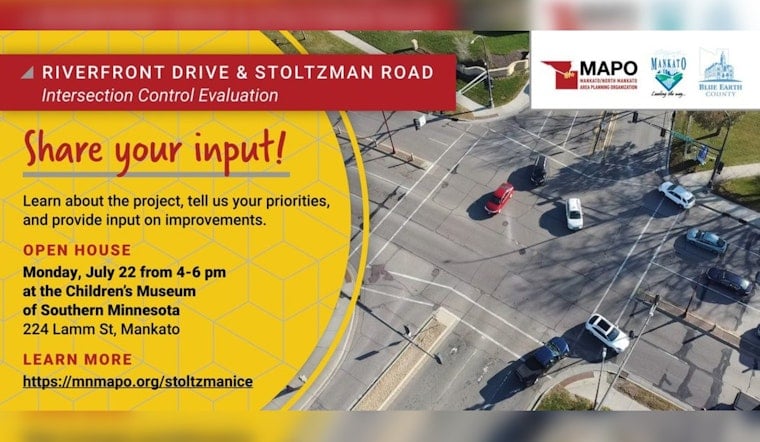 Mankato Calls on Residents to Shape Future of Riverfront Drive and Stoltzman Road Traffic Flow