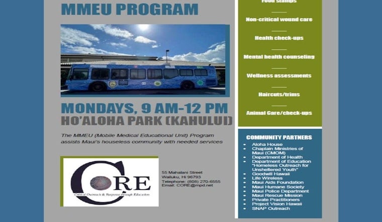 Maui Police Department Leads Compassionate Outreach with Mobile Medical Educational Unit for Houseless in Kahului