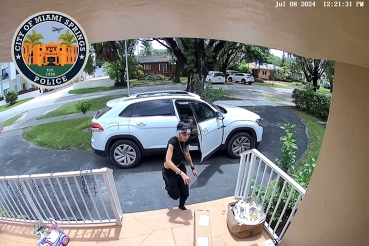 Miami Springs Police Seek Community Help to Identify Suspected Porch Pirate Captured on Video