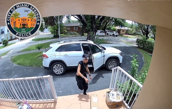 Miami Springs Police Seek Community Help to Identify Suspected Porch Pirate Captured on Video