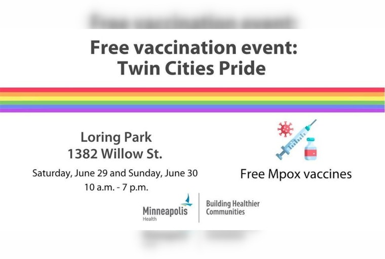 Minneapolis Gears Up for Pride Weekend with Wellness at the Forefront, Offering Free Mpox Vaccines