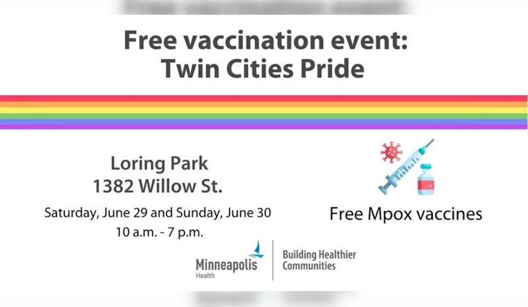 Minneapolis Gears Up for Pride Weekend with Wellness at the Forefront, Offering Free Mpox Vaccines