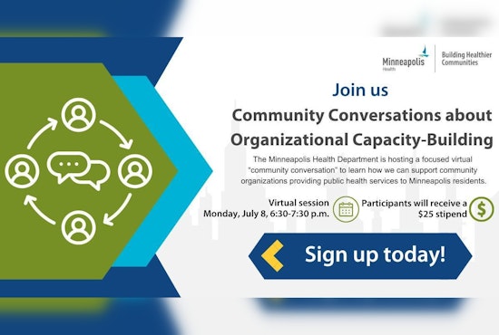 Minneapolis Health Department Offers $25 Stipend for Public's Input in Virtual Community Health Discussion