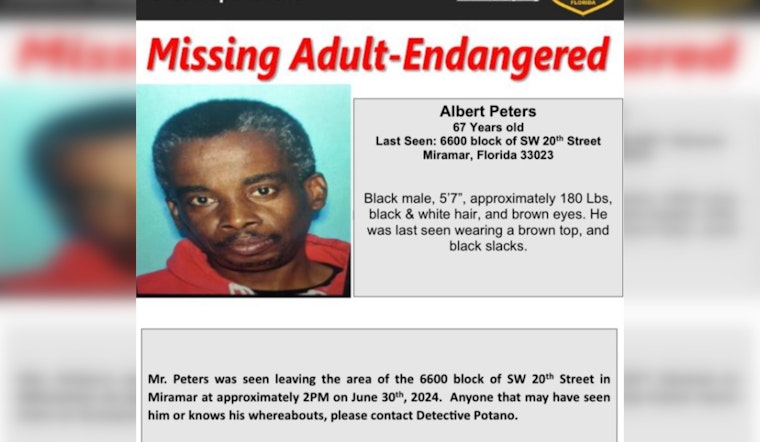Miramar Police and Community Mobilize in Search for Missing Endangered 67-Year-Old Man