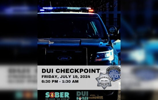 Modesto Police to Deploy DUI Checkpoint on July 19 to Tackle Impaired Driving